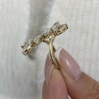 3.3ct Pear Fashion Ring Yellow Gold 14K Labcreated Diamond F/VS — photo 2
