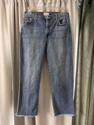 Hudson Cropped High Rise Blue Jeans. Size 27.
