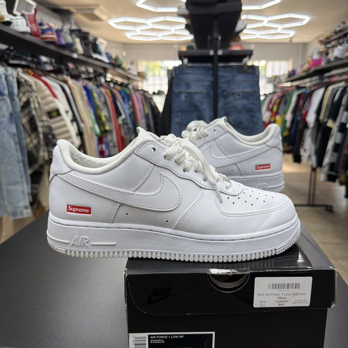 Las mejores ofertas en Nike Air Force 1 Supreme White | eBay