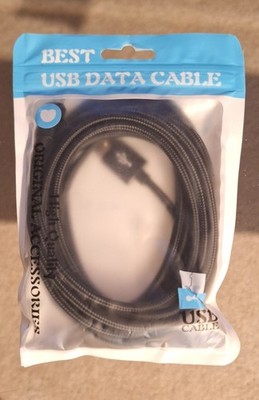 8ft Micro USB 2.0 USB A Male-Micro B Cable Charger Laptop Data Sync Tablet Phone