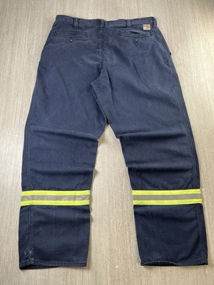 Carhartt FR 63685-20 Flame Resistant Reflective HiVis Arbeitshose W36 L32 Navy
