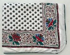 Souleiado Baumaniere Pattern 100% Cotton Rectangle Tablecloth Holiday  108”x67”