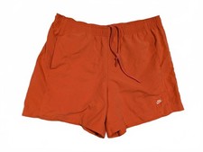 Nike Swim Volley Shorts Orange Drawstring Elastic Waist Boys M 8-10