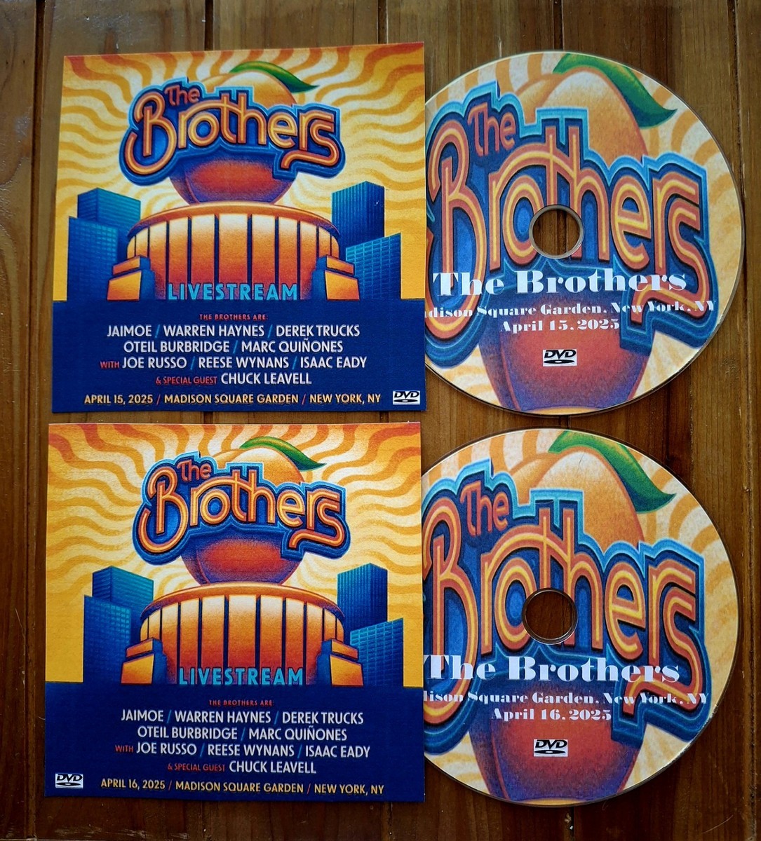 THE BROTHERS The ALLMAN Brothers 4/15-16/25 2 DVDs MSG FULL SHOWS