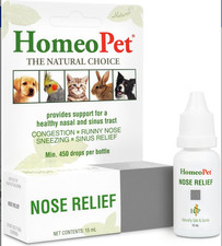 Nose Sinus Relief 15 mL HomeoPet Natural Solution For Dogs, Cats, Rabbits, Birds
