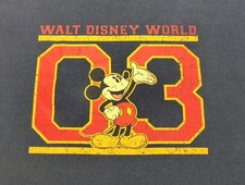 Vintage Walt Disney 2003 Mickey Mouse T Shirt L Short Sleeve Blue