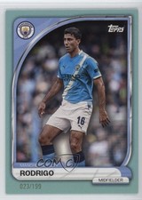 2025-26 Topps Manchester City FC Collector Tin Aqua Foil 23/199 Rodri go #5 9et