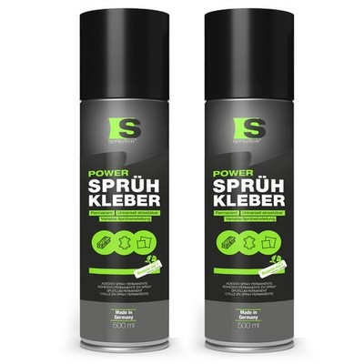 Spraytive 2x 500ml Power Sprühkleber Permanent Textilkleber Schaumstoff Teppich