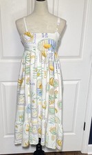 Anthropologie Paper Heart Italian Summer Tiered Sleeveless Dress Size Small