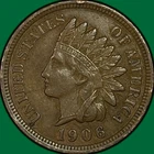 1906 Indian Head Cent Choice Extremely Fine XF+ Coin #42838