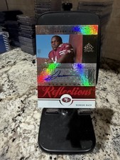 2005 Upper Deck Reflections Frank Gore Signature Rookie Red auto card 49ers. rookie card picture