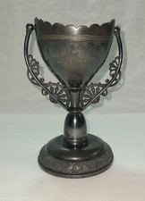 Antique Silverplate Trophy Cup Rockford Silver P  Ornate Handles Years 1882-1925