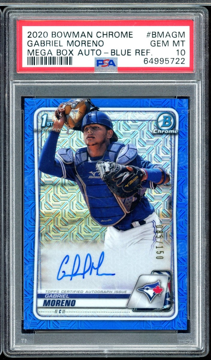 2020 Bowman Chrome Gabriel Moreno Prospect Auto Mega Blue 