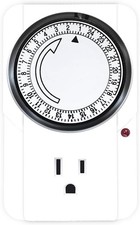 24Hour Plug in Mechanical Timer Grounded Programmable Indoor
