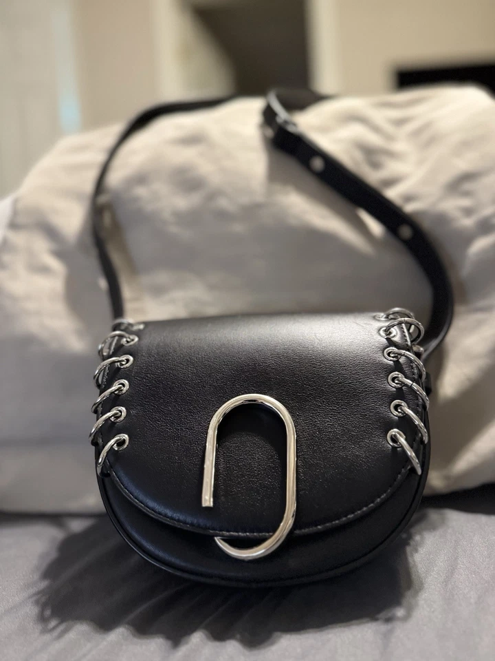Bolso Bandolera PHILLIP LIM 3.1 Alix Mini | Sillín Negro | Lazos Plateados Foto 4 de 4