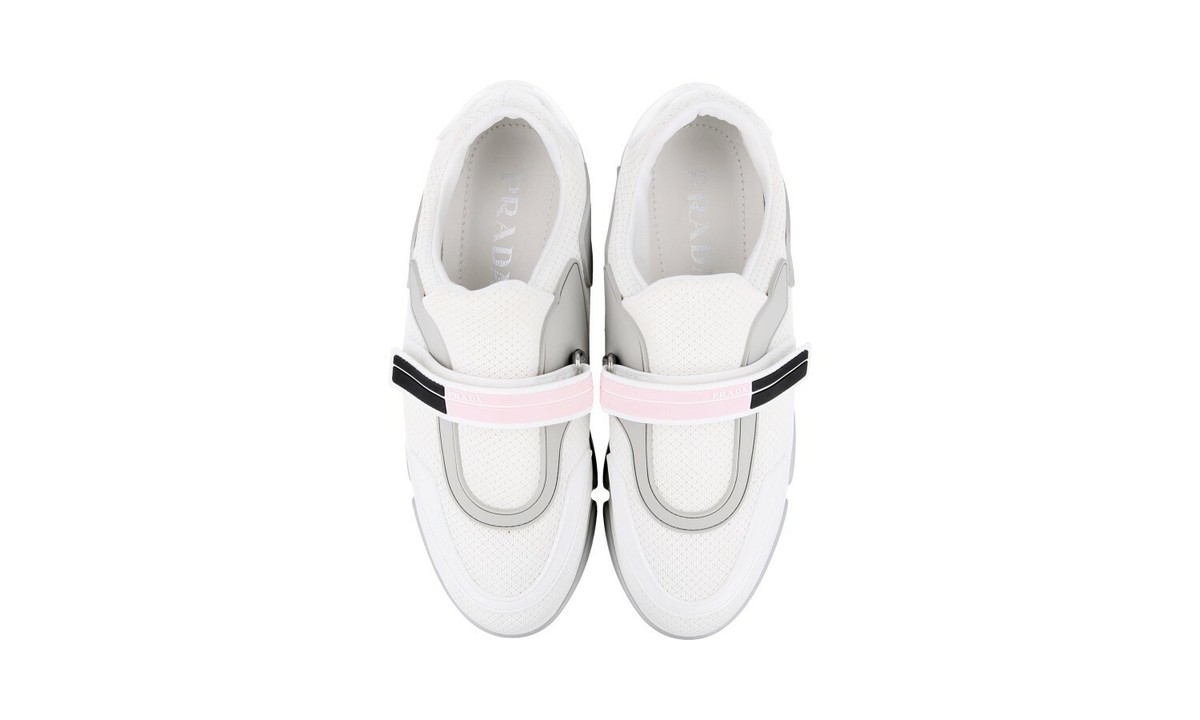 LUX. PRADA CLOUDBUST SNEAKERS SHOES 1E293I WHITE GREY PINK LUX. PRADA CLOUDBUST SNEAKERS SHOES 1E293I WHITE GREY PINK