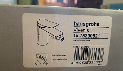 Hansgrohe Vivenis 3 inch tall bidet faucet