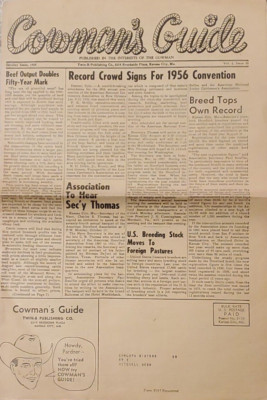 October 1955 Cowman's Guide, Twin-B Publishing Co., Kansas City, Missouri