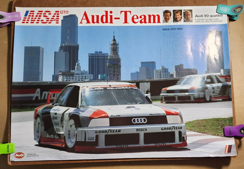 Audi IMSA 90 GTO Quattro - 1989 Team Poster - Haywood, Rohrl, Stuck