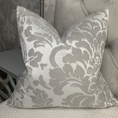 grey damask cushions
