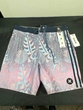 Hurley Phantom Naturals Tailgate 18” Floral Board Shorts Size 30 Purple NWT