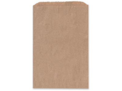 KRAFT Flat Paper Merchandise Bags Choose Size & Package Amount