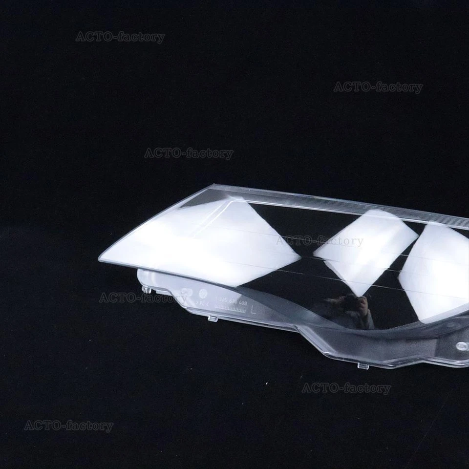 For BMW 6 Series E63 645i 650i 2004-2007 Pair Clear Headlight Lens Cover +Glue Foto 4 de 4