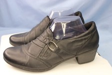 EARTH ORIGINS Honor Black Soft Burnished Calf Leather mules Clogs SIZE 11 M