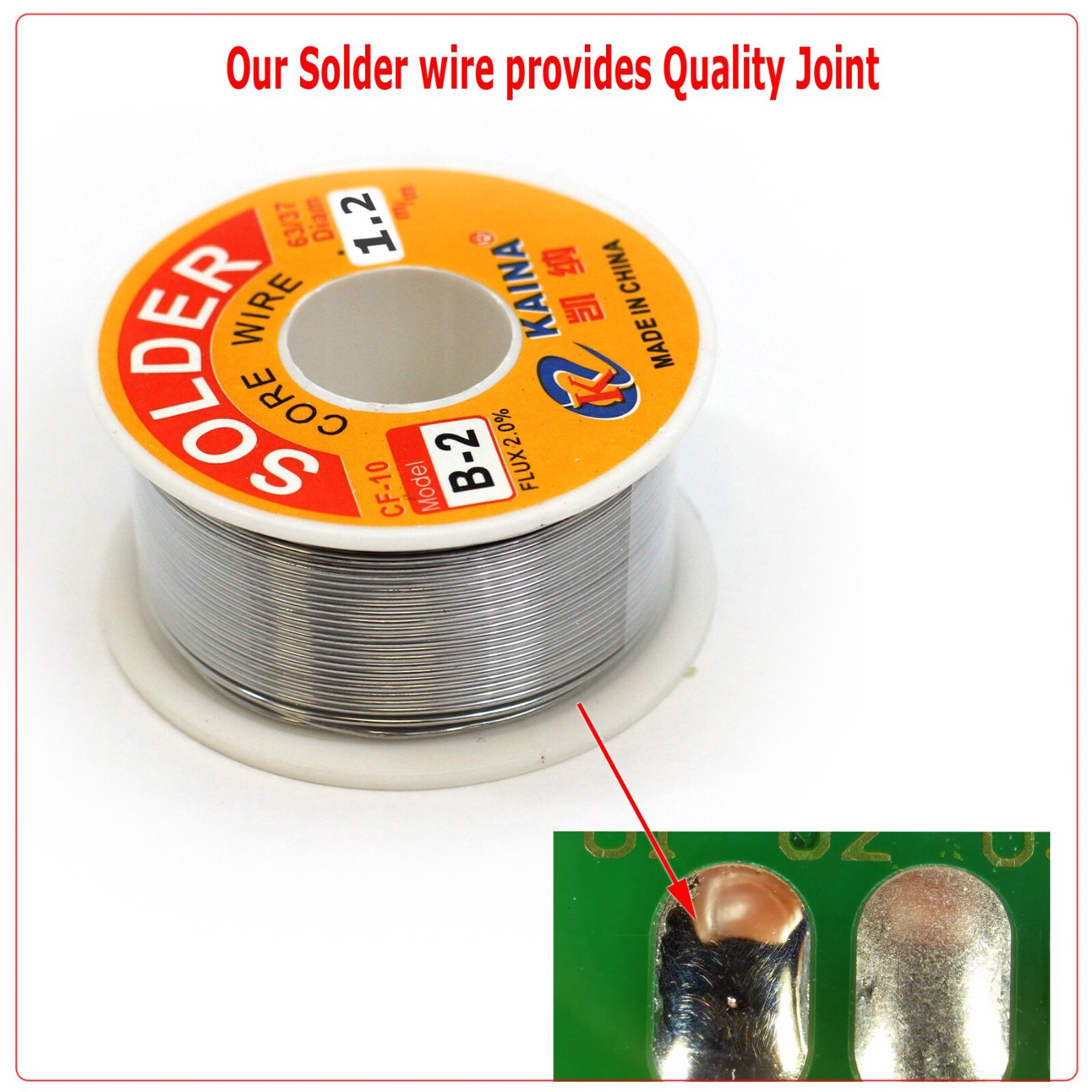 Soldered Item 1.0mm 63/37 LEAD Free Soldering Rosin Core Solder Flux Welding Wire ...