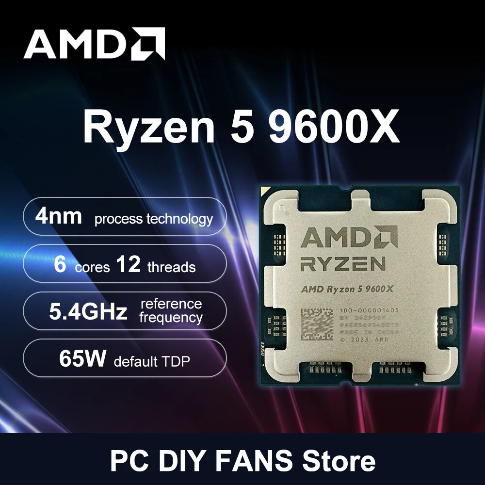 AMD Ryzen 5 9600X Processor R5 9600X 5.4GHz 6-Core AM5 CPU