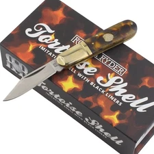 Rough Ryder Barlow Knife Imitation Tortoise Shell Handle RR2446