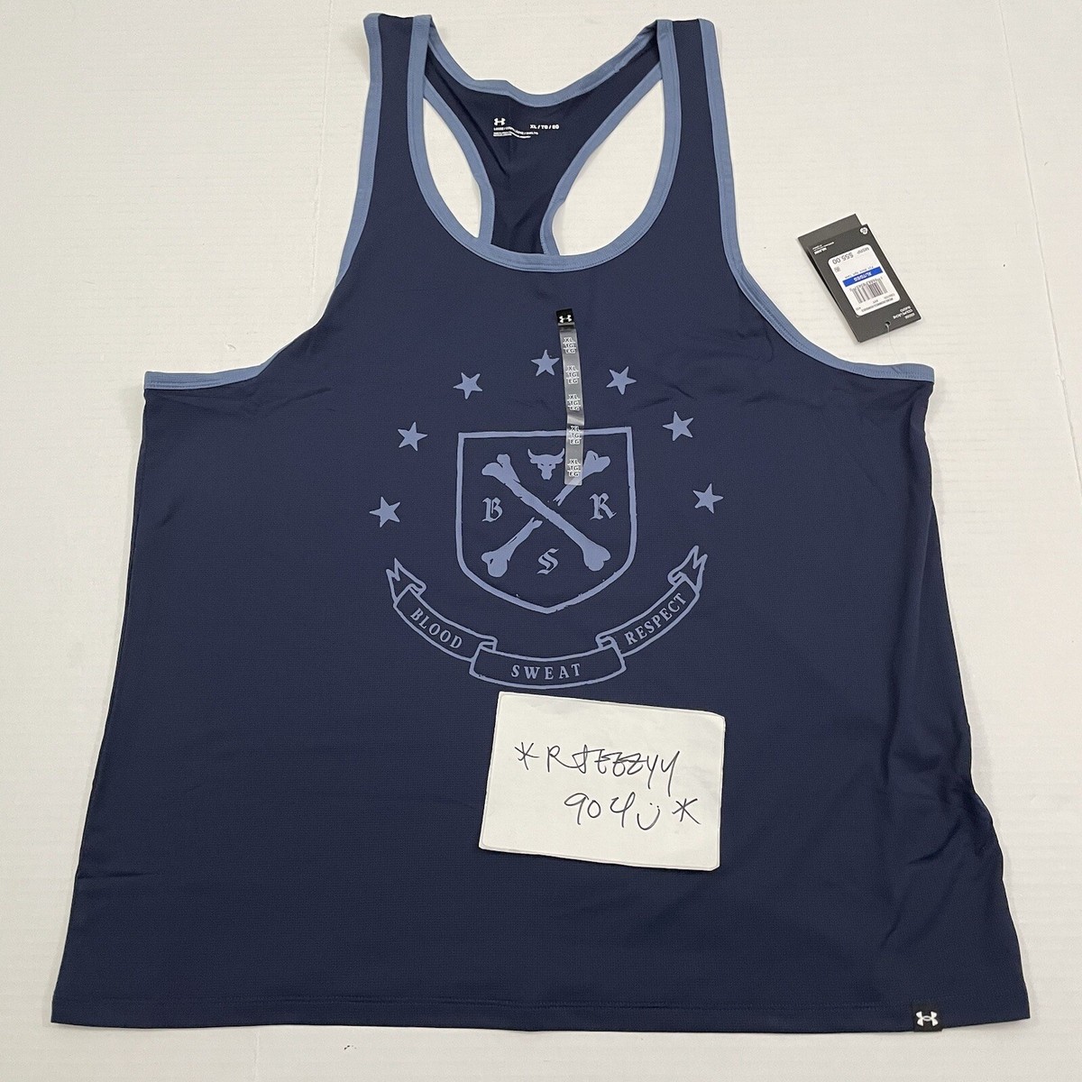 Mens XL Under Armour Project Rock Blood Sweat Respect Loose Tank