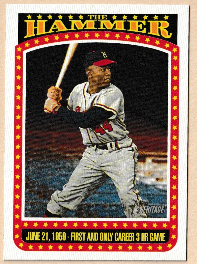 2023 Topps Heritage Hi Number The Hammer Hank Aaron TH-5