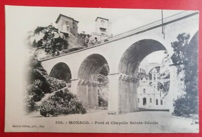 Alpes Maritimes 06 MONACO Pont et Chapelle Sainte Dévote Ed Giletta Nice 522