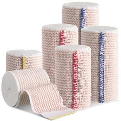 Elastic Bandage Wrap with Self-Closure Washable & Reusable Bandages for Sprains