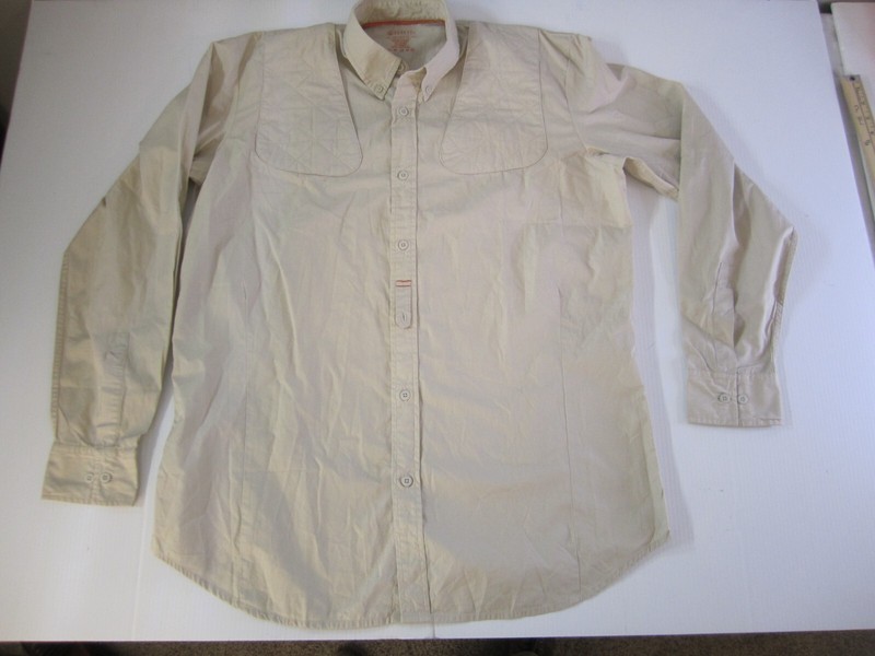 BERETTA Tan Safari Hunting Shooting Outdoor Shirt Men's XXL 2X-Large NICE!!!