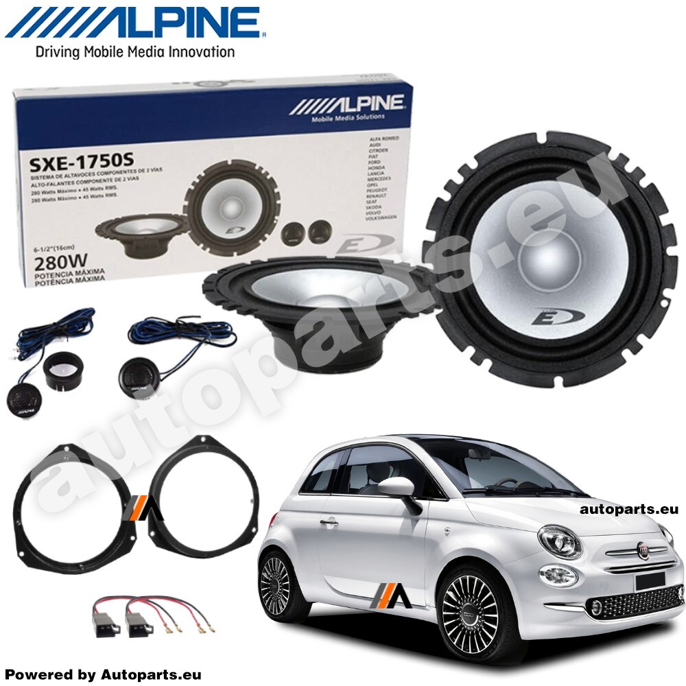 Kit Audio Alpine SXE-1750s Fiat 500: Purezza Sonora e Potenza 280W