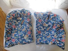 Ralph Lauren Blue Floral "Jardin" 2 Ruffled Standard Pillow Shams. NWOT.