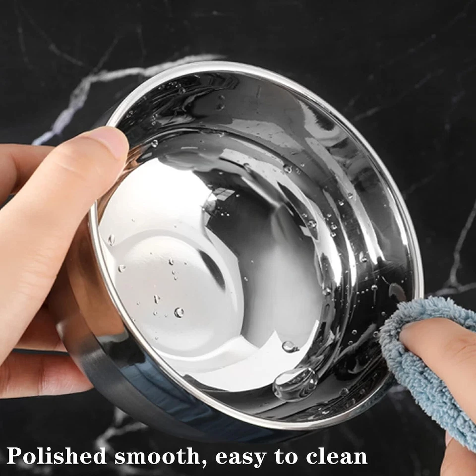 6 Pack 18/8 Stainless Steel Bowls Double Walled Insulated Soup Bowls 12 Oz - Image 3 of 4