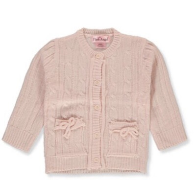 New Pink Angel Toddler Cardigan Light Pink 18 months