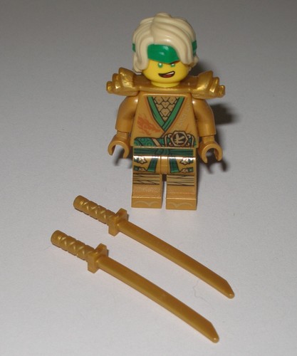 Lego Ninjago Goldener Ninja Lloyd mit Schulterpolster und 2 goldenen Katanas - Bild 2 von 2