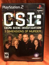 "CSI CRIME SCENE INVESTIGATION: 3 DIMENSIONS OF MURDER" PS2 PlayStation 2 game 