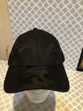 High Ponytail Camp Baseball Cap Black-Adjustable