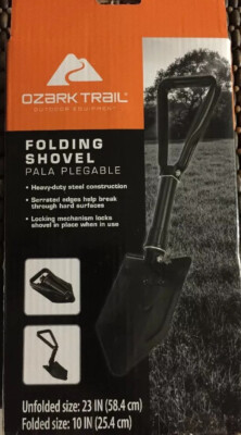 Ozark Trail Folding Shovel, Heavy Duty, Heavy Duty Steel, Serrated Edge,  Locking - Main Image