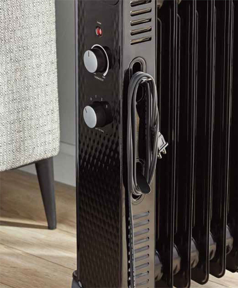Space Heaters Mechanical Oil Filled Electric Radiator Heater 1500W Adjustable US