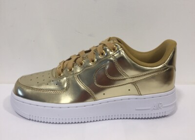 Nike Air Force 1 SP Metallic Gold Größe 10,5 (UK) Brandneu