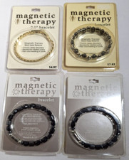 Lot Of 4 Magnetic Therapy 7 1/2 Inch Bracelets All Still In Original Package