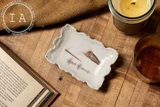 Vintage Porcelain Hard Times Ashtray