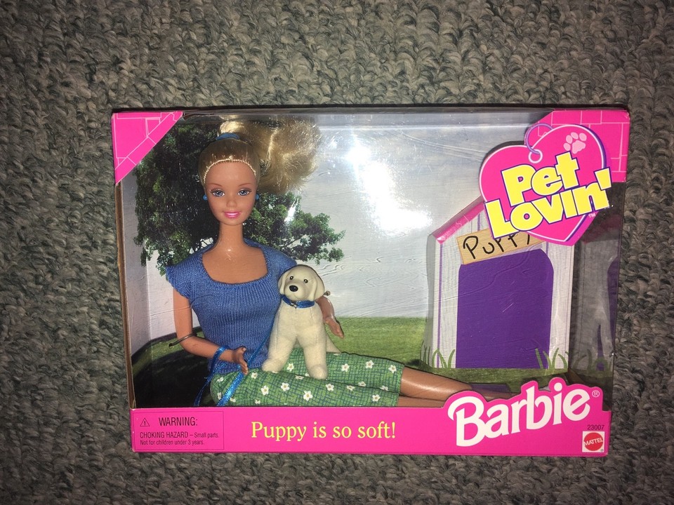 Poupée Barbie Pet Lovin' Avec Dalmatien Et Son Chiot - Mattel 1998 - Neuve Sous Blister