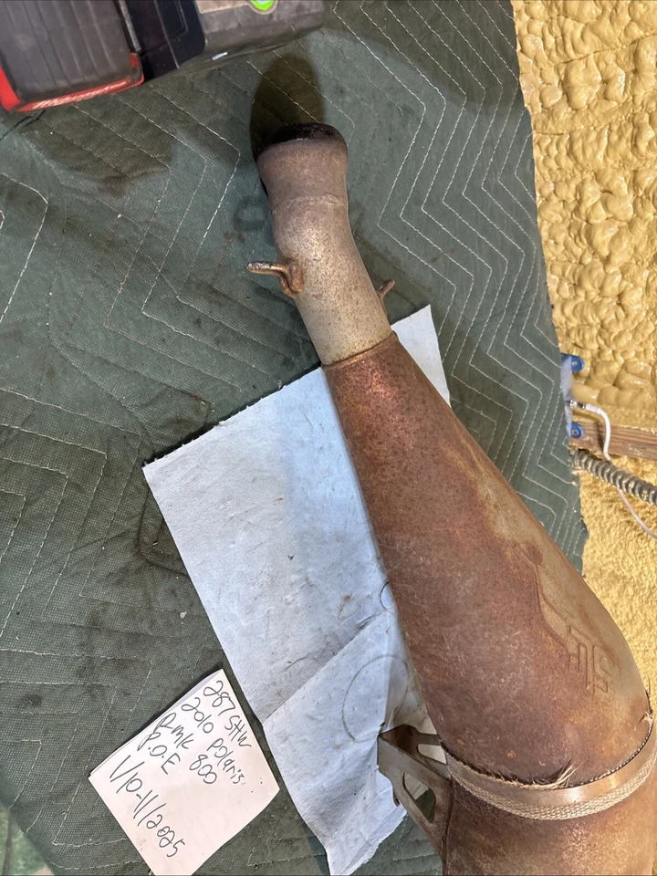 2010 Polaris RMK 800 SLP exhaust pipe expansion chamber 287 - Image 3 of 4